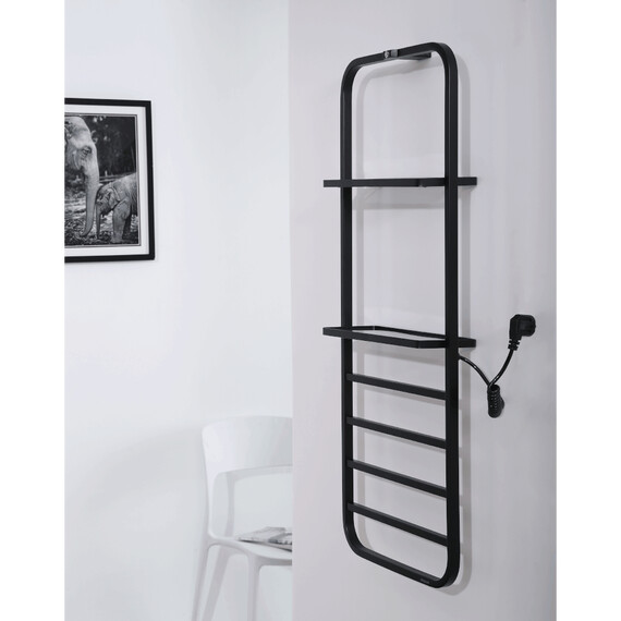 ЭЛЕКТРИЧЕСКИЙ ПОЛОТЕНЦЕСУШИТЕЛЬ BLACK & WHITE N-337B ЧЕРНЫЙ МАТОВЫЙ