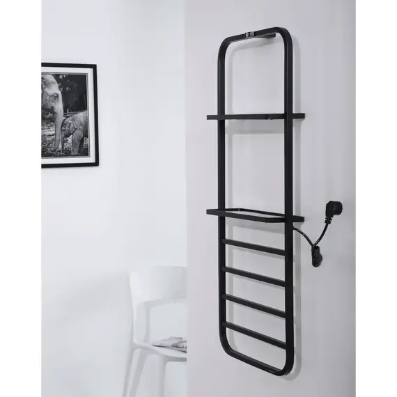 ЭЛЕКТРИЧЕСКИЙ ПОЛОТЕНЦЕСУШИТЕЛЬ BLACK & WHITE N-337B ЧЕРНЫЙ МАТОВЫЙ