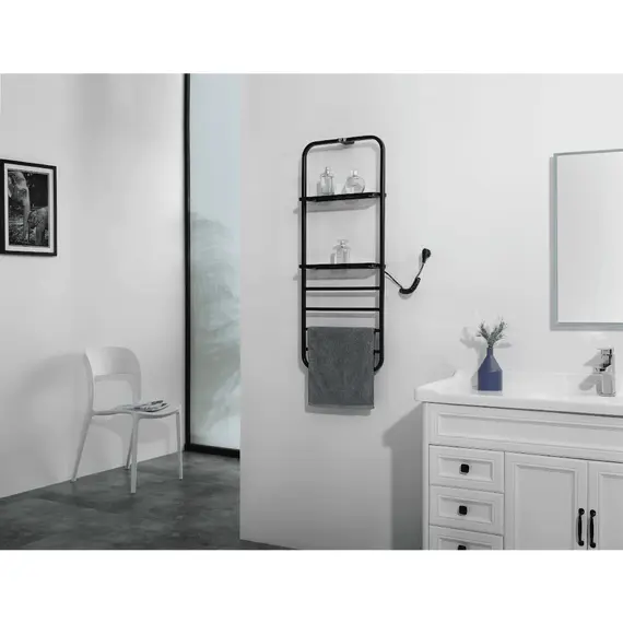 ЭЛЕКТРИЧЕСКИЙ ПОЛОТЕНЦЕСУШИТЕЛЬ BLACK & WHITE N-337B ЧЕРНЫЙ МАТОВЫЙ