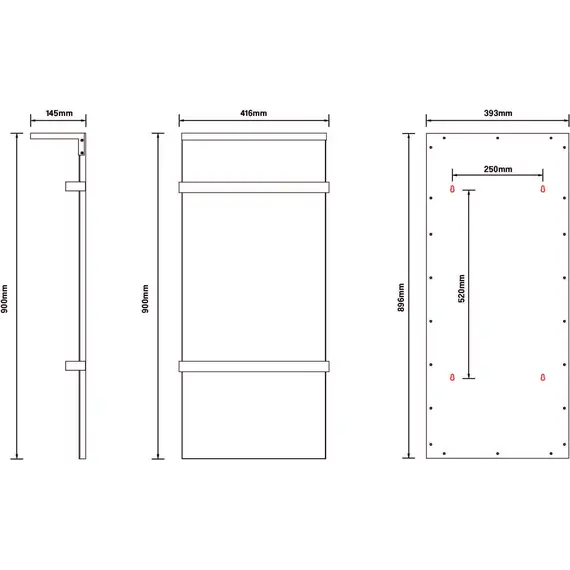 ЭЛЕКТРИЧЕСКИЙ ПОЛОТЕНЦЕСУШИТЕЛЬ BLACK & WHITE N-388AG ТЕМНО-СЕРЫЙ