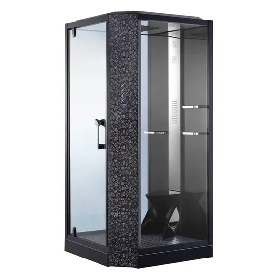 ДУШЕВАЯ КАБИНА С ФУНКЦИЕЙ "РИМСКИЕ ТЕРМЫ" ORANS SR-89101 RS/LS ЧЕРНАЯ