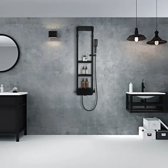 ДУШЕВАЯ ПАНЕЛЬ BLACK & WHITE W1220 ГРАФИТОВЫЙ ЧЕРНЫЙ