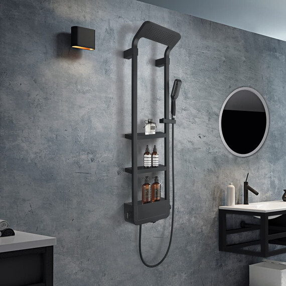 ДУШЕВАЯ ПАНЕЛЬ BLACK & WHITE W1220 ГРАФИТОВЫЙ ЧЕРНЫЙ