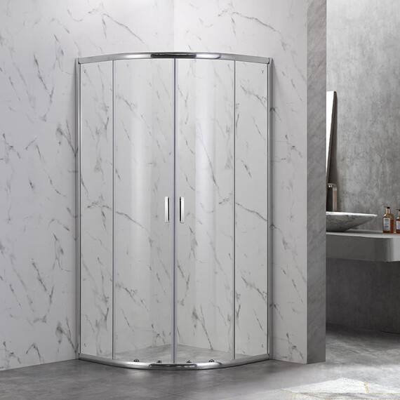 ДУШЕВОЙ УГОЛ VECONI ROVIGO RV-202B, 900X900X1900, ЧЕРНЫЙ, СТЕКЛО ПРОЗРАЧНОЕ