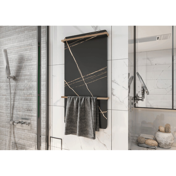 ЭЛЕКТРИЧЕСКИЙ ПОЛОТЕНЦЕСУШИТЕЛЬ BLACK & WHITE N-389ND КОРИЧНЕВЫЙ С ЗОЛОТОМ