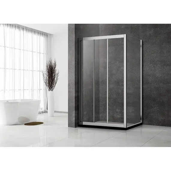 ДУШЕВОЙ УГОЛ VECONI ROVIGO RV-031, 1400Х800Х1950, ХРОМ, СТЕКЛО ПРОЗРАЧНОЕ