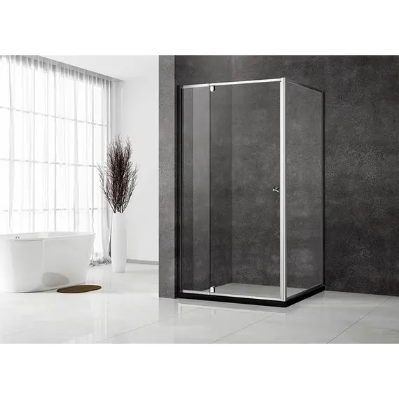 ДУШЕВОЙ УГОЛ VECONI ROVIGO RV-032, 900Х700Х1950, ХРОМ, СТЕКЛО ПРОЗРАЧНОЕ