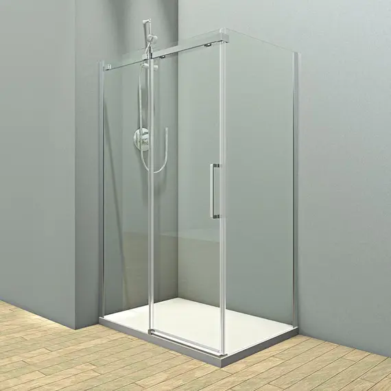 ДУШЕВОЙ УГОЛ VECONI ROVIGO RV-071, 1600Х900Х1950, ХРОМ, СТЕКЛО ПРОЗРАЧНОЕ