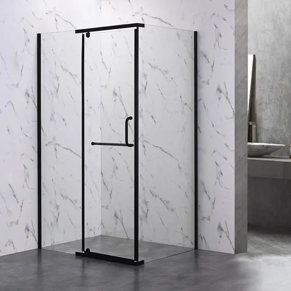 ДУШЕВОЙ УГОЛ VECONI ROVIGO RV-19B, 1200Х800Х2000, ЧЕРНЫЙ, СТЕКЛО ПРОЗРАЧНОЕ