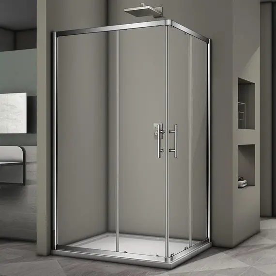 ДУШЕВОЙ УГОЛ VECONI ROVIGO RV-30, 1000X800X1900 ХРОМ, СТЕКЛО ПРОЗРАЧНОЕ