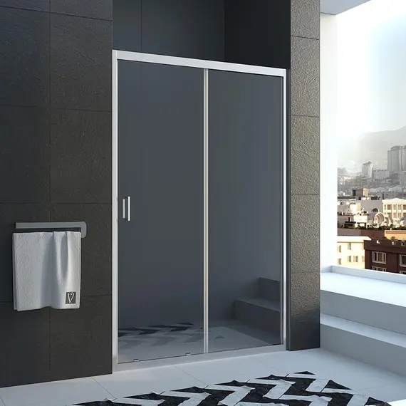 ДУШЕВАЯ ДВЕРЬ VECONI VIANNO VN-46, 1600X1850, ХРОМ, СТЕКЛО ПРОЗРАЧНОЕ