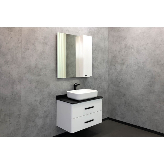 ЗЕРКАЛО-ШКАФ COMFORTY АМСТЕРДАМ-75 БЕЛЫЙ