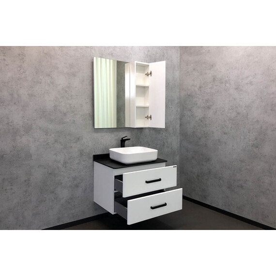 ЗЕРКАЛО-ШКАФ COMFORTY АМСТЕРДАМ-75 БЕЛЫЙ