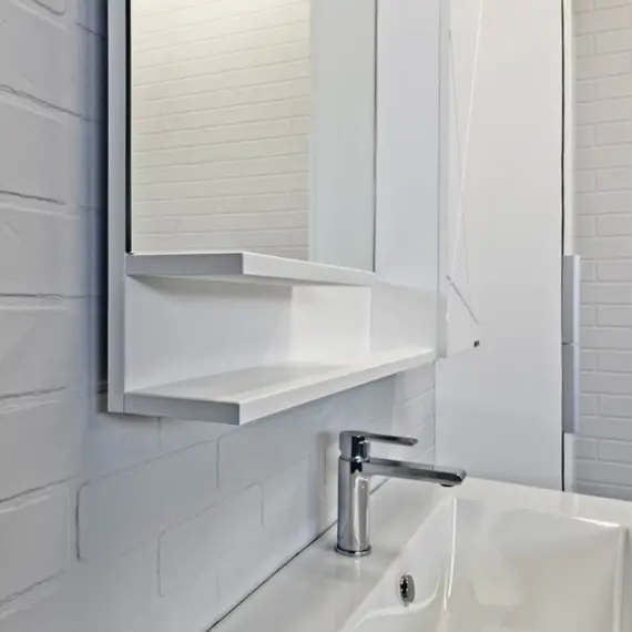 ЗЕРКАЛО-ШКАФ COMFORTY МЕРАНО-90 БЕЛЫЙ МАТОВЫЙ