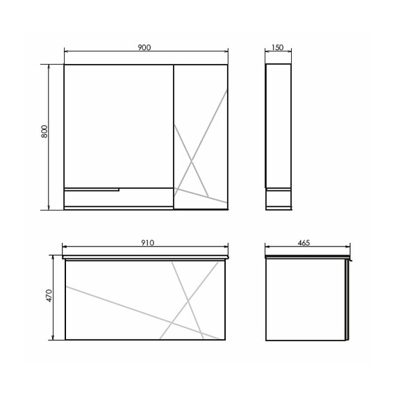 ТУМБА-УМЫВАЛЬНИК COMFORTY МЕРАНО 90 БЕЛЫЙ МАТОВЫЙ С РАКОВИНОЙ QUADRO 90