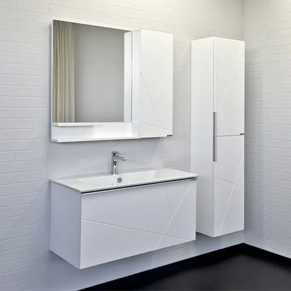 ШКАФ-КОЛОННА COMFORTY МЕРАНО-35 БЕЛЫЙ МАТОВЫЙ