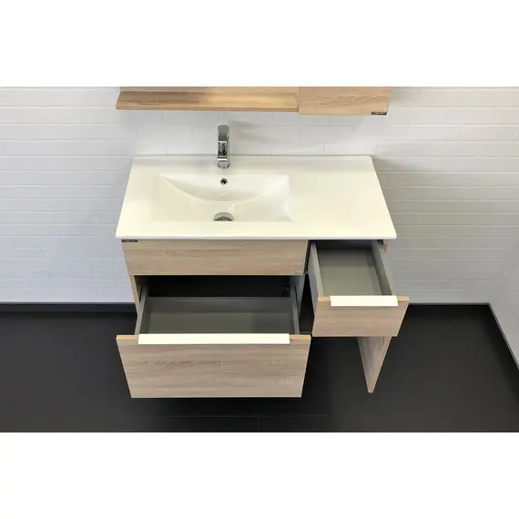 ТУМБА-УМЫВАЛЬНИК COMFORTY ВАРНА-90 ДУБ СОНОМА С РАКОВИНОЙ COMFORTY 9090EL