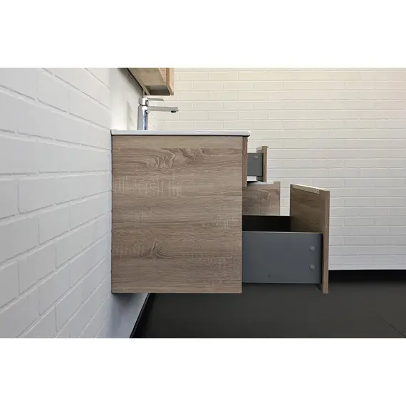 ТУМБА-УМЫВАЛЬНИК COMFORTY ВАРНА-90 ДУБ СОНОМА С РАКОВИНОЙ COMFORTY 9090EL