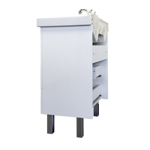 ТУМБА-УМЫВАЛЬНИК COMFORTY НИКОСИЯ 60Н БЕЛЫЙ ГЛЯНЕЦ С РАКОВИНОЙ FEST 60