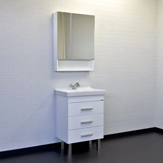 ТУМБА-УМЫВАЛЬНИК COMFORTY НИКОСИЯ 60Н БЕЛЫЙ ГЛЯНЕЦ С РАКОВИНОЙ FEST 60