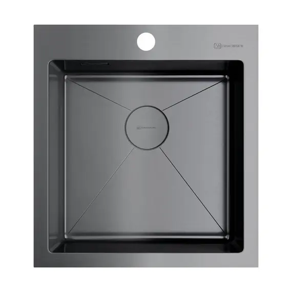 КУХОННАЯ МОЙКА OMOIKIRI AKISAME 46-GM НЕРЖ.СТАЛЬ/ВОРОНЕНАЯ СТАЛЬ