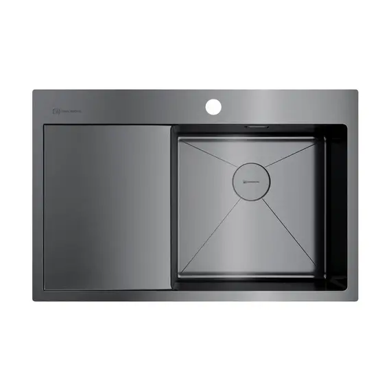 КУХОННАЯ МОЙКА OMOIKIRI AKISAME 78-GM-R НЕРЖ.СТАЛЬ/ВОРОНЕНАЯ СТАЛЬ