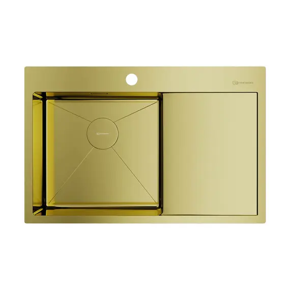 КУХОННАЯ МОЙКА OMOIKIRI AKISAME 78-LG-L НЕРЖ.СТАЛЬ/СВЕТЛОЕ ЗОЛОТО