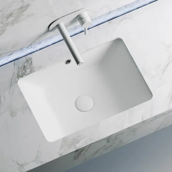 УМЫВАЛЬНИК ПРЯМОУГОЛЬНЫЙ ВСТРАИВАЕМЫЙ ПОД СТОЛЕШНИЦУ CERAMICA NOVA ELEMENT 550*400*185 ММ