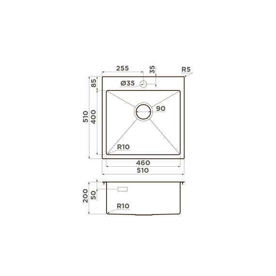 КУХОННАЯ МОЙКА OMOIKIRI AKISAME 51-GB  НЕРЖ.СТАЛЬ/ГРАФИТ