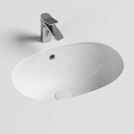 УМЫВАЛЬНИК ОВАЛЬНЫЙ ВСТРАИВАЕМЫЙ ПОД СТОЛЕШНИЦУ CERAMICA NOVA ELEMENT 565X385X210 ММ