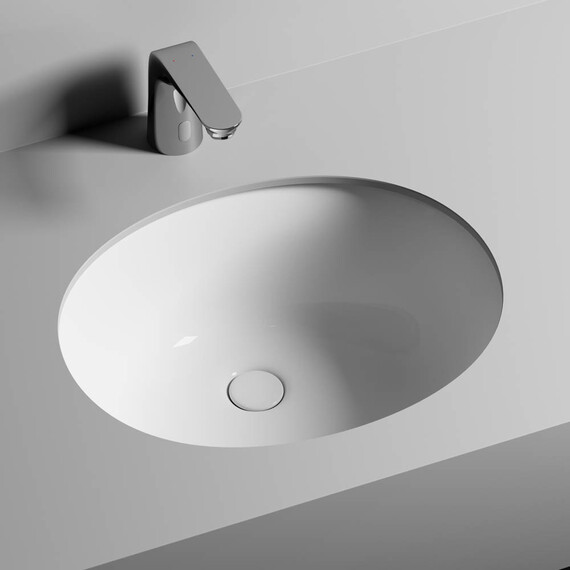 УМЫВАЛЬНИК ОВАЛЬНЫЙ ВСТРАИВАЕМЫЙ ПОД СТОЛЕШНИЦУ CERAMICA NOVA ELEMENT 510X420X195 ММ
