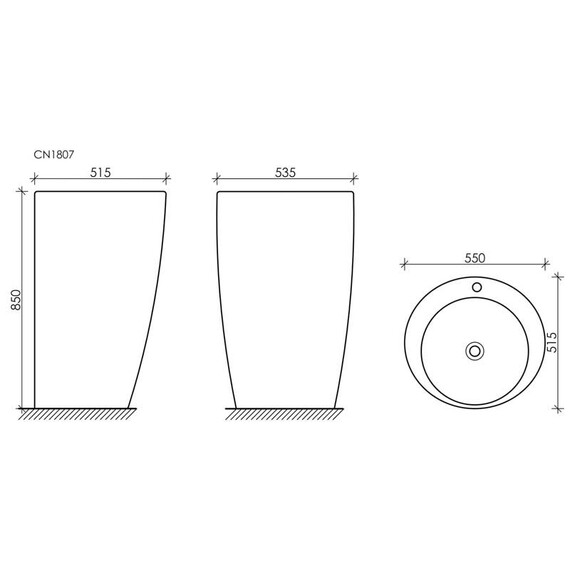 УМЫВАЛЬНИК-МОНОБЛОК CERAMICA NOVA