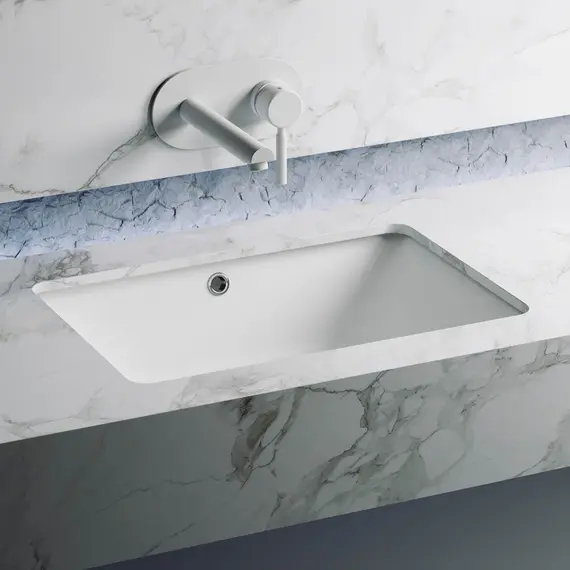УМЫВАЛЬНИК ПРЯМОУГОЛЬНЫЙ ВСТРАИВАЕМЫЙ ПОД СТОЛЕШНИЦУ CERAMICA NOVA ELEMENT 550*400*185 ММ