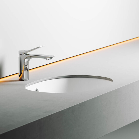 УМЫВАЛЬНИК ОВАЛЬНЫЙ ВСТРАИВАЕМЫЙ ПОД СТОЛЕШНИЦУ CERAMICA NOVA ELEMENT 565X385X210 ММ