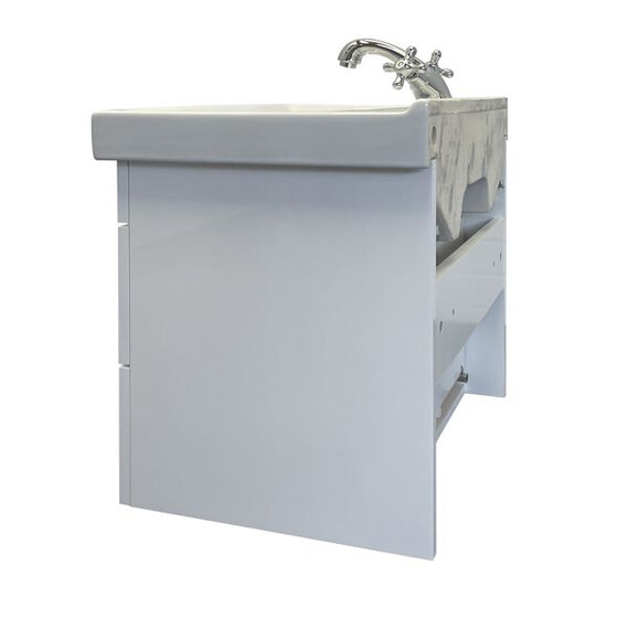 ТУМБА-УМЫВАЛЬНИК COMFORTY НИКОСИЯ 60П БЕЛЫЙ ГЛЯНЕЦ С РАКОВИНОЙ FEST 60