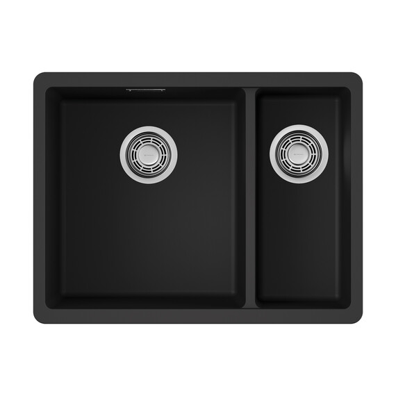 КУХОННАЯ МОЙКА OMOIKIRI KATA 55-2-U-BL ARTGRANIT/ЧЕРНЫЙ  
