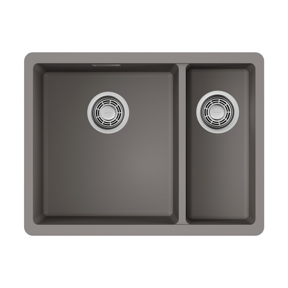 КУХОННАЯ МОЙКА OMOIKIRI KATA 55-2-U-GR ARTGRANIT/LENINGRAD GREY  