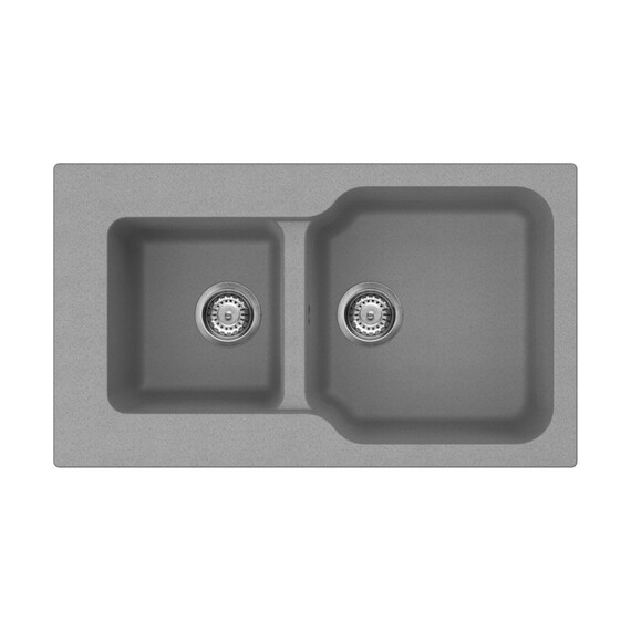 КУХОННАЯ МОЙКА OMOIKIRI MARU 86-2-GR TETOGRANIT/LENINGRAD GREY