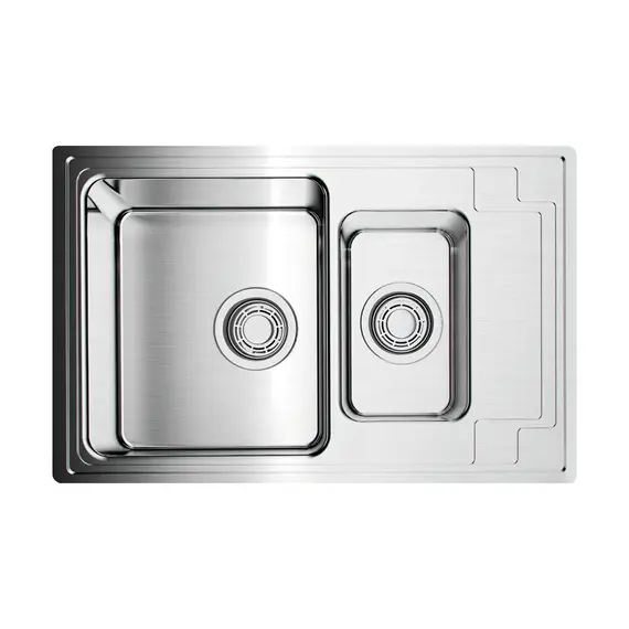 КУХОННАЯ МОЙКА OMOIKIRI MIZU 78-2-IN НЕРЖ.СТАЛЬ/НЕРЖАВЕЮЩАЯ СТАЛЬ