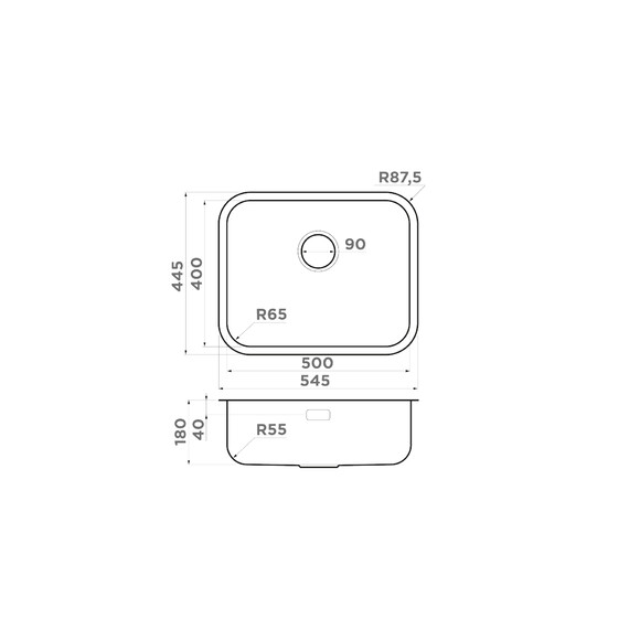 КУХОННАЯ МОЙКА OMOIKIRI OMI 54-U/I-IN НЕРЖ.СТАЛЬ/НЕРЖАВЕЮЩАЯ СТАЛЬ