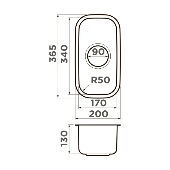 КУХОННАЯ МОЙКА OMOIKIRI OMI 20-U-IN НЕРЖ.СТАЛЬ/НЕРЖАВЕЮЩАЯ СТАЛЬ