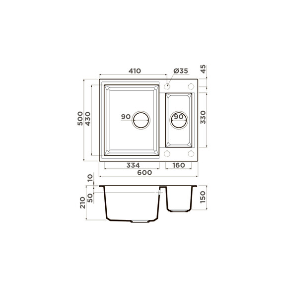 КУХОННАЯ МОЙКА OMOIKIRI SAKAIME 60-2-WH TETOGRANIT/БЕЛЫЙ