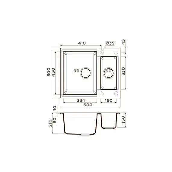 КУХОННАЯ МОЙКА OMOIKIRI SAKAIME 60-2-CH TETOGRANIT/ШАМПАНЬ