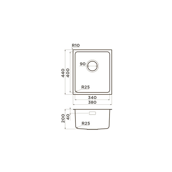 КУХОННАЯ МОЙКА OMOIKIRI TADZAVA 38-U/I-IN НЕРЖ.СТАЛЬ/НЕРЖАВЕЮЩАЯ СТАЛЬ