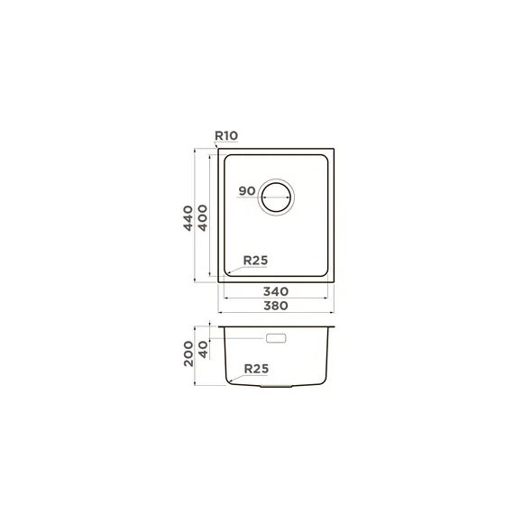 КУХОННАЯ МОЙКА OMOIKIRI TADZAVA 38-U/I-IN НЕРЖ.СТАЛЬ/НЕРЖАВЕЮЩАЯ СТАЛЬ