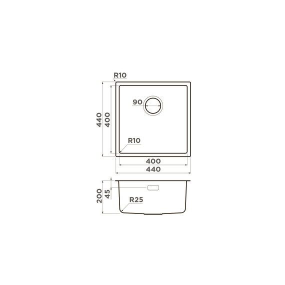 КУХОННАЯ МОЙКА OMOIKIRI TADZAVA 44-U/I-ULTRA-IN НЕРЖ.СТАЛЬ/НЕРЖАВЕЮЩАЯ СТАЛЬ