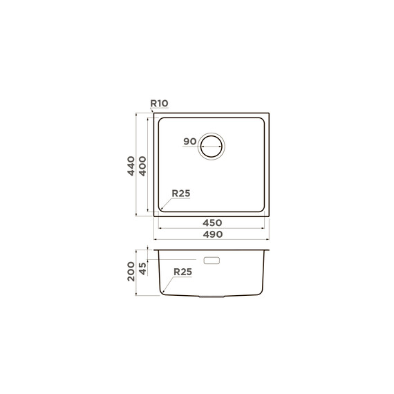 КУХОННАЯ МОЙКА OMOIKIRI TADZAVA 49-U/I-IN НЕРЖ.СТАЛЬ/НЕРЖАВЕЮЩАЯ СТАЛЬ