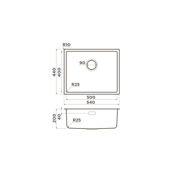 КУХОННАЯ МОЙКА OMOIKIRI TADZAVA 54-U/I-IN НЕРЖ.СТАЛЬ/НЕРЖАВЕЮЩАЯ СТАЛЬ