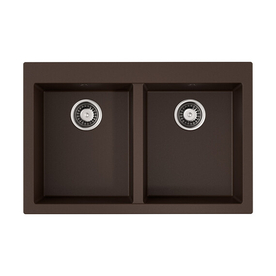 КУХОННАЯ МОЙКА OMOIKIRI BOSEN 80-2-DC TETOGRANIT/ТЕМНЫЙ ШОКОЛАД