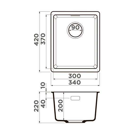 КУХОННАЯ МОЙКА OMOIKIRI KATA 34-U-SA ARTGRANIT/БЕЖЕВЫЙ